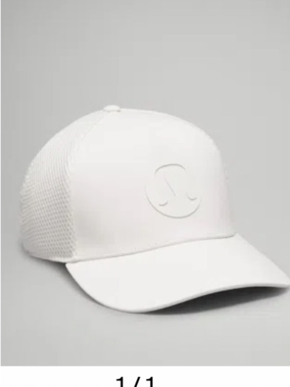 lululemon Light Gray and White Baseball Cap